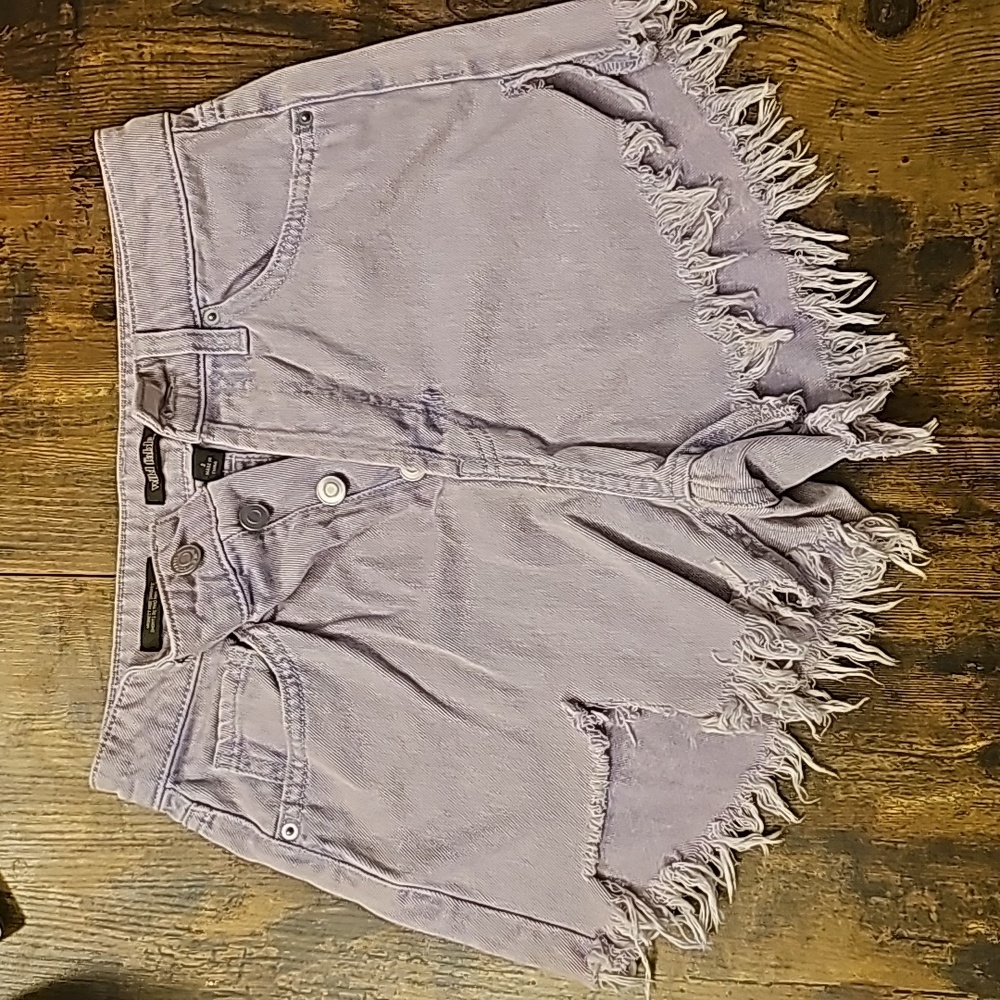 Wild Fable Cutoff Shorts, Light Purple, Distressed, High-Rise, Size 2